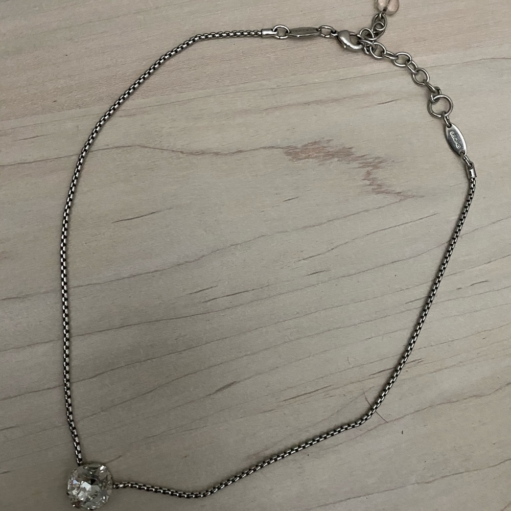 Sabika clear stone necklace